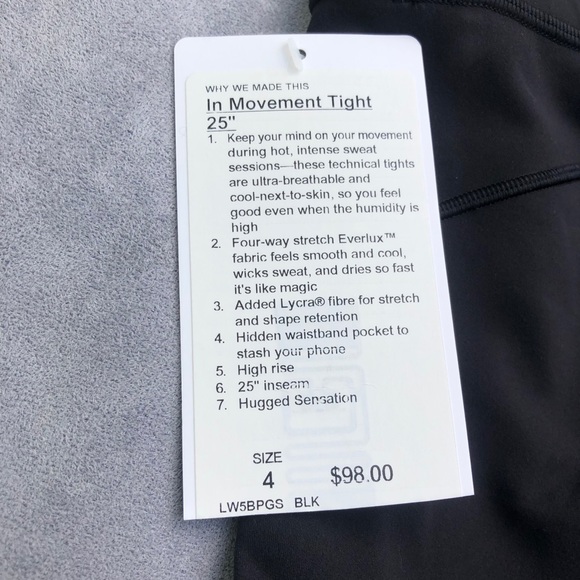 Lululemon in movement tight 25” - Picture 5 of 5